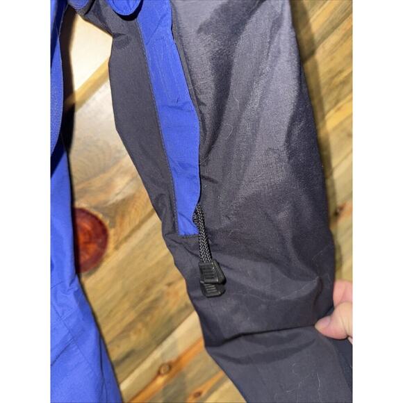REI Women's Coat Gorpcore Full Zip Stowable Hood Blue Size M Cinch Waist AY - Picture 9 of 9